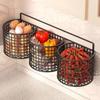 1/2/3 Grids Wall Mounted Storage Basket Large Capacity Comb Storage Bucket Kitchen Shelf  Bathroom