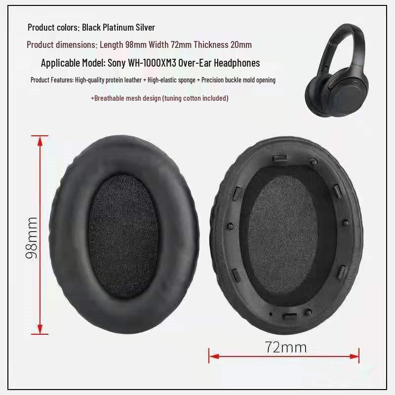 Sony WH-1000XM3 Наушники Запасные Амбушюры/Подушечки/Чехлы