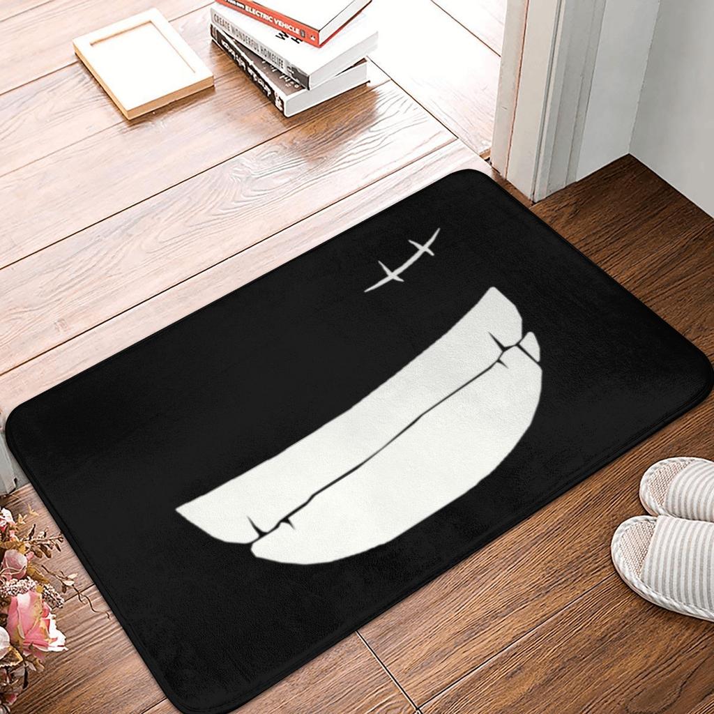 Anime One Piece Front Door Mat Anti-Slip Outdoor Absorbent Straw Hat Pirates Luffy Doormat Garden Garage Entrance Rug Carpet