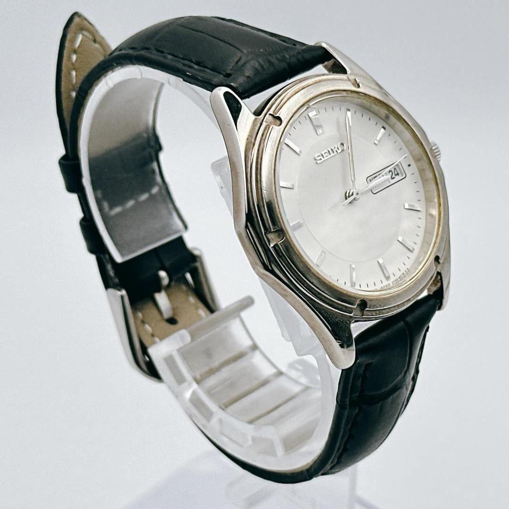 Used [Operation/Battery/Strap Replacement] SEIKO Men's Watch Day-Date Silver