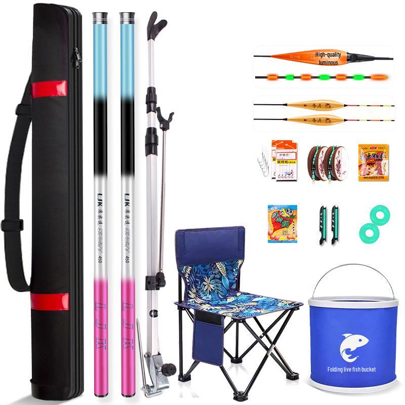 Beginner's Multi-Section Fishing Rod Set with Gear and Tackle Supplies