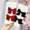 2Pcs Cute Little Girl Solid Color Bowknot Barrettes Baby Hairpins Kids Hair Clips Bow Headgear