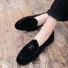 Мужская обувь весна лето новая повседневная обувь мода set foot loafers тренд мужские маленькие кожаные loafers обувь H570