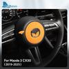 Top Suede Trim LHD RHD Sticker For Mazda 3 Axela CX30 CX-30      2024 2025 Car Steering Wheel Accessories