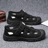2024 New Summer Outdoors Penetration Men's Sandals Hollow Sandals Men Ventilate Wear-resistant Non-slip Toe Cap Beach Shoes