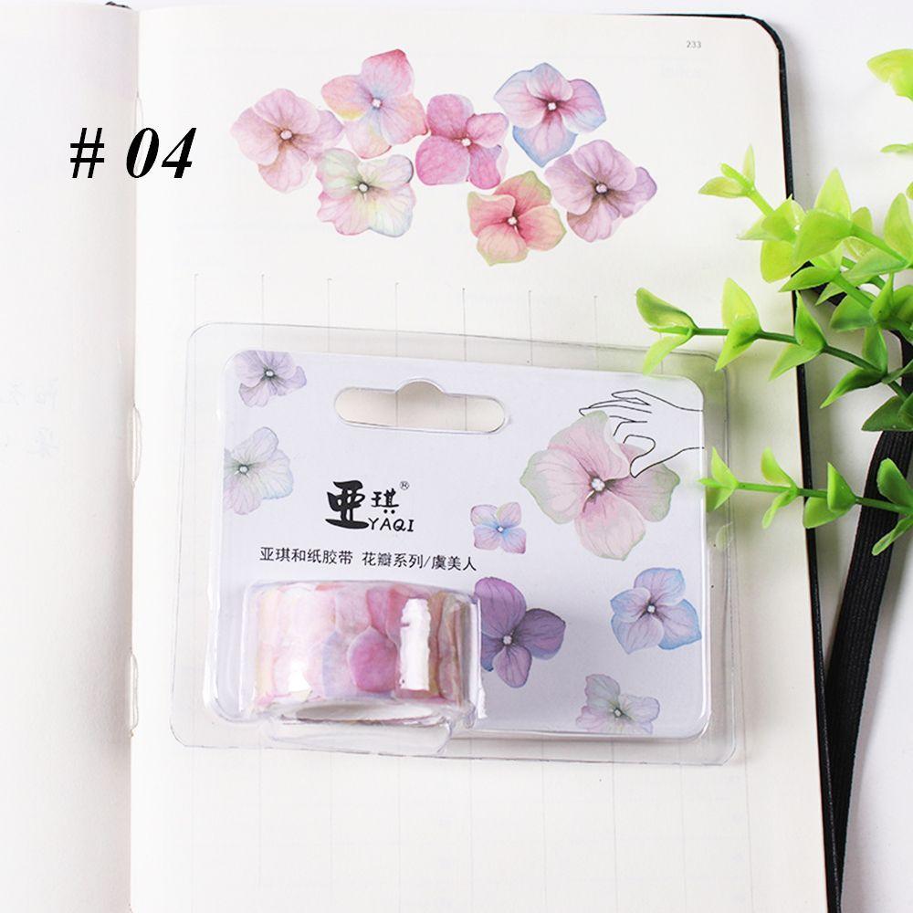 200PCS Adhesive Sticker Decorative Scrapbooking Sticky Paper Flower Petals Tape Masking Tape