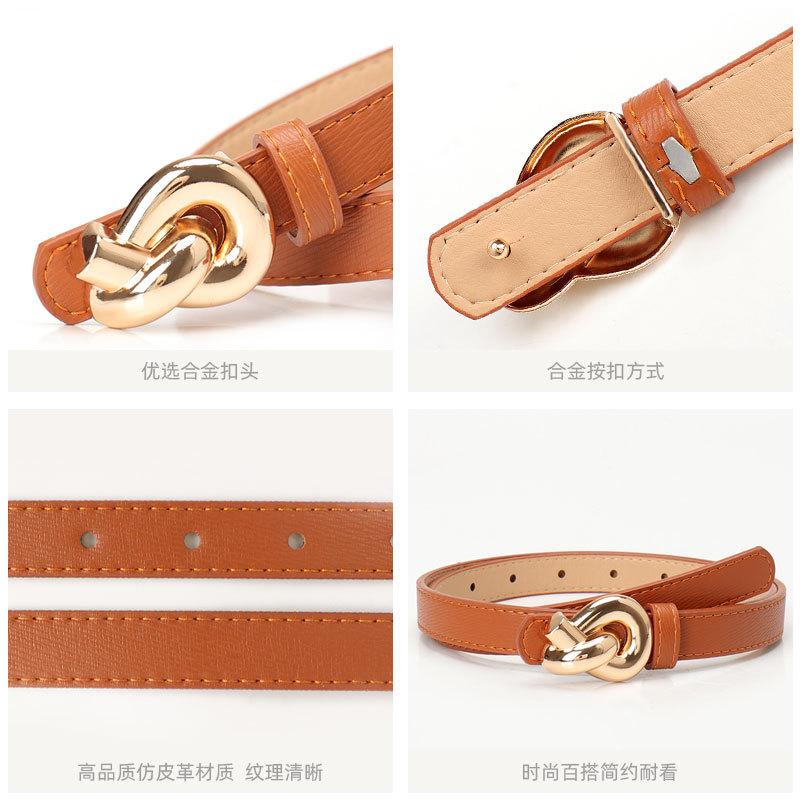 Повседневный гладкий женский ремень с пряжкой, простой стиль, декоративный повседневный ремень для брюк для женщин