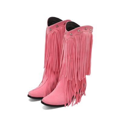 Розовые Черные Женские Сапоги до Колена Высокий Каблук Маленький Большой Размер 32 48