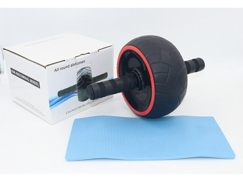 Non-Rebound Ab Wheel: Rubber Abdominal Muscle Roller for Fitness Training