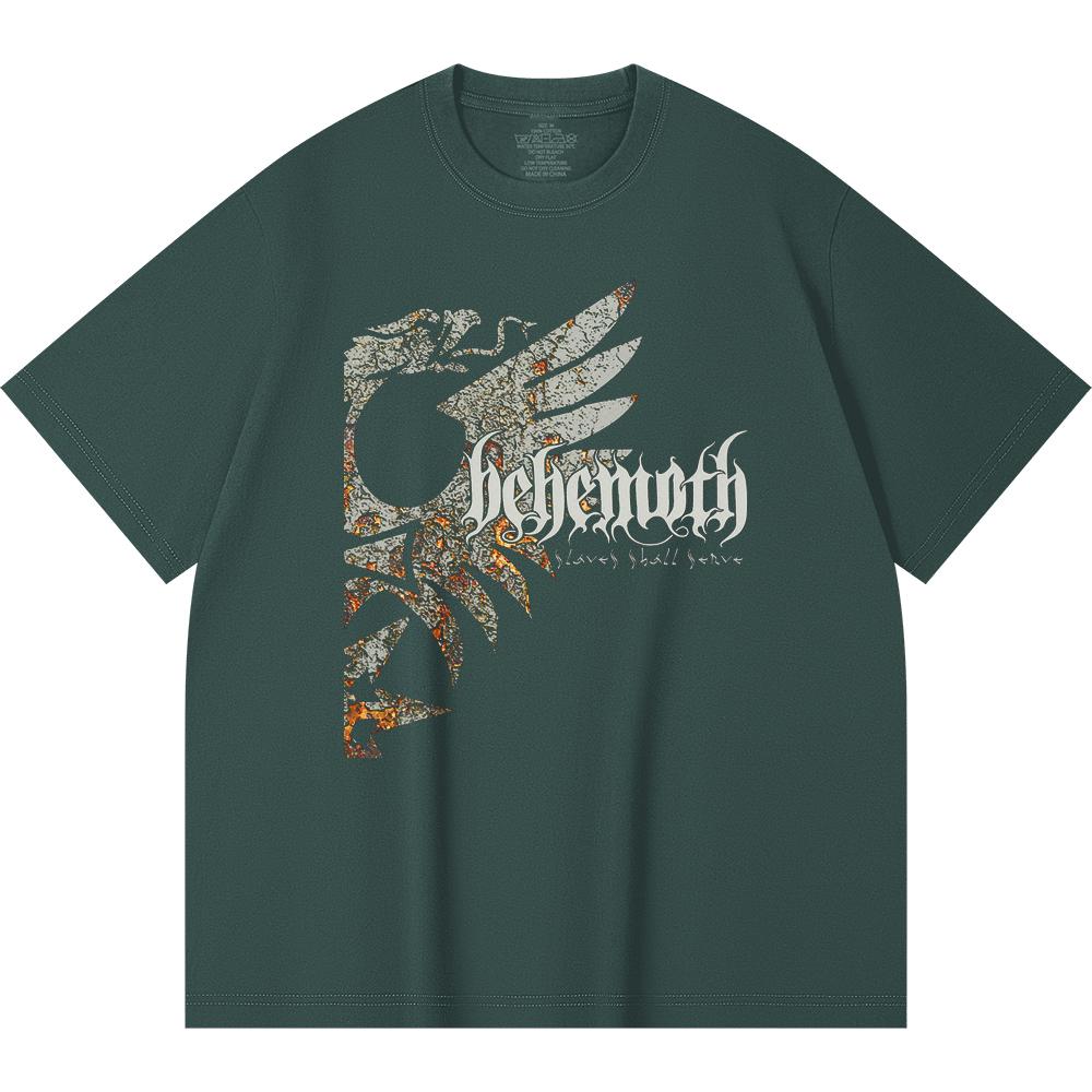 Хлопковая футболка плотностью 230 г/м² 100% Хлопок Heavy Metal Футболка с принтом рок-группы Популярная музыка Унисекс Тяжелая хлопковая футболка