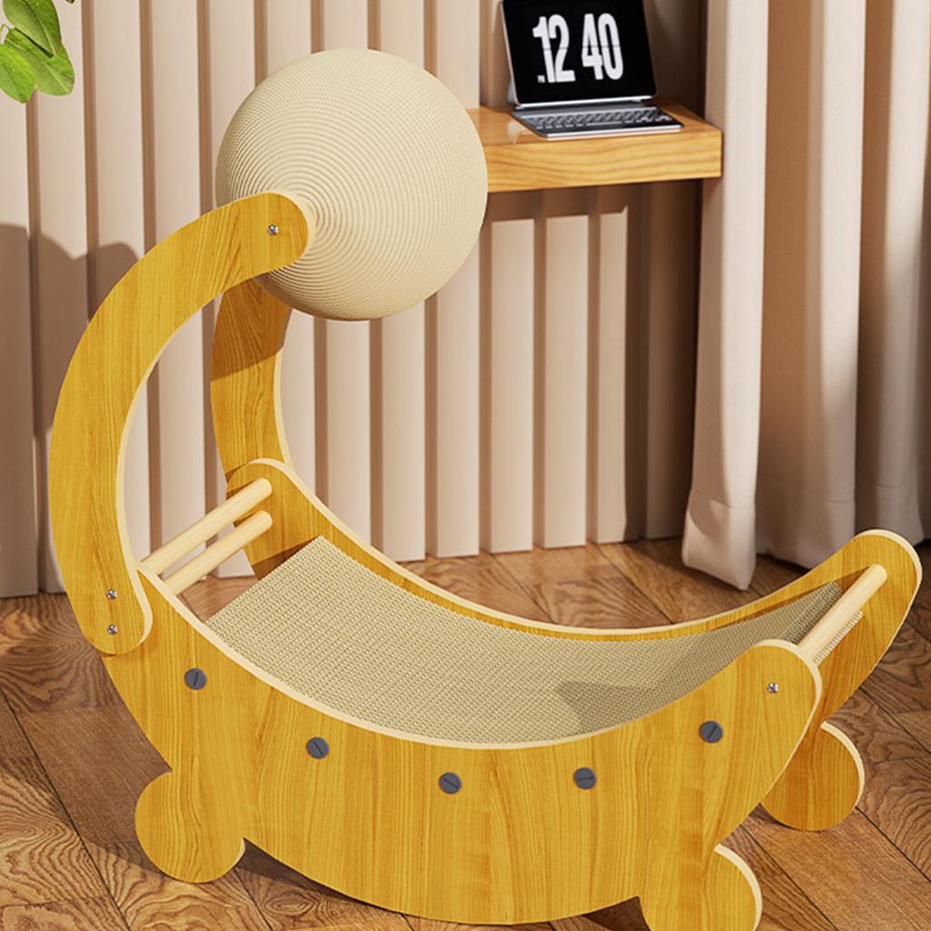 Кровать-когтеточка для кошек, деревянная сизалевая когтеточка, многофункциональное кресло-когтеточка для кошек для помещений