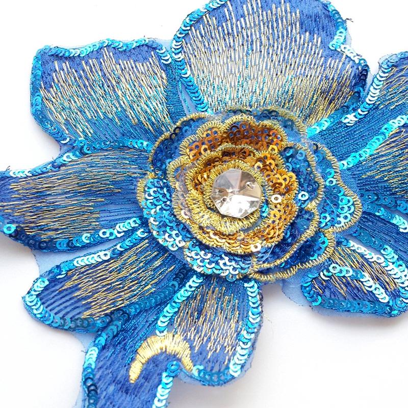 1 шт. блестки цветок сумка декор нашивки ремонт яркие алмазные вышитые нашивки DIY швейные аксессуары для одежды китайский стиль