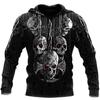 Spring Autumn Men's Hoodie Skull Graphics 3D Print Tops Fashion Unisex Sweatshirt Hip Hop Oversized Casual Clothing