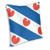 Friesland Flag Square Pillow Case Polyester Cushions for Sofa Netherlands Dutch Fashion Cushion Covers