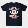 Мужская черная футболка с принтом Buffalo Bills Печать на бумаге для трансфера без вырезания Хлопковая футболка