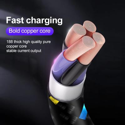 Кабель USB Type C 2.4A Быстрая Зарядка Нейлоновая Оплетка Кабель для Передачи Данных Для Xiaomi 13 Huawei P60 Samsung S23 iPad USB C Провода для Зарядки Телефона