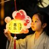 Hanging Rabbit Lanterns Glowing Lantern DIY Material Package Cute Mid-Autumn Festival Lantern  Kids
