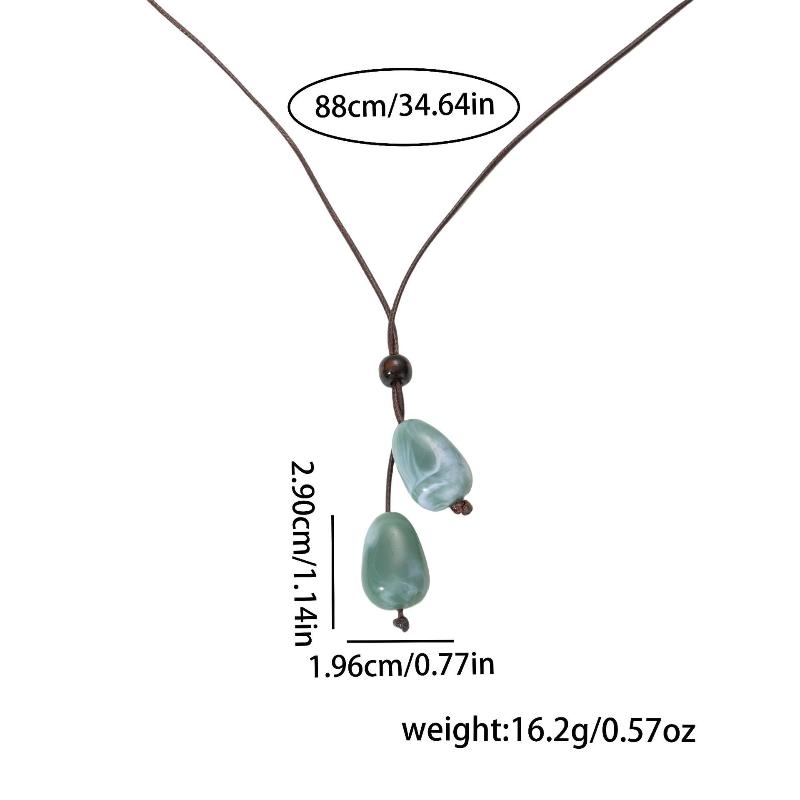 Элегантное длинное овальное ожерелье-подвеска в китайском стиле, лесная система, простое винтажное дзен-дизайн, ювелирный аксессуар