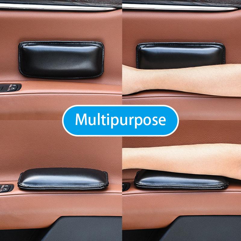 Auto Leather Knee Pad Car Interior Pillow Cushion Memory Foam Leg Pad Thigh Support Car Accessories Support Accessories