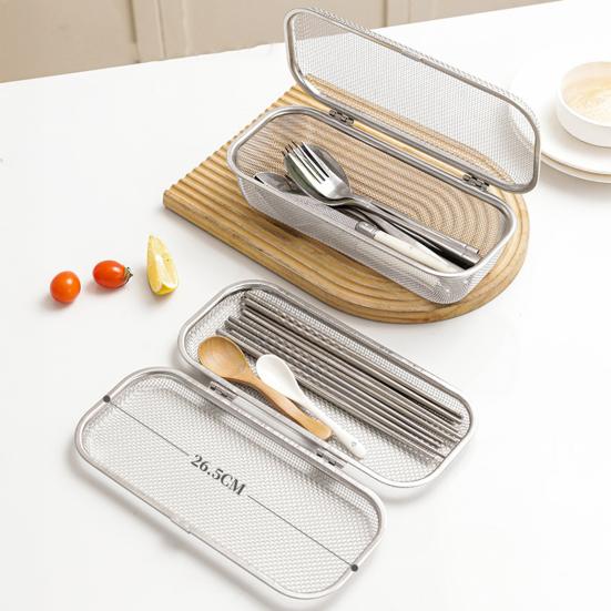 Stainless Steel Mesh Utensil Basket Dishwasher Safe Drying Rack
