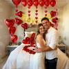 Золотой набор шаров с буквами ILOVEYOU, подвеска-сердце, красный шар-сердце для Дня святого Валентина, предложения, свадьбы, дня рождения