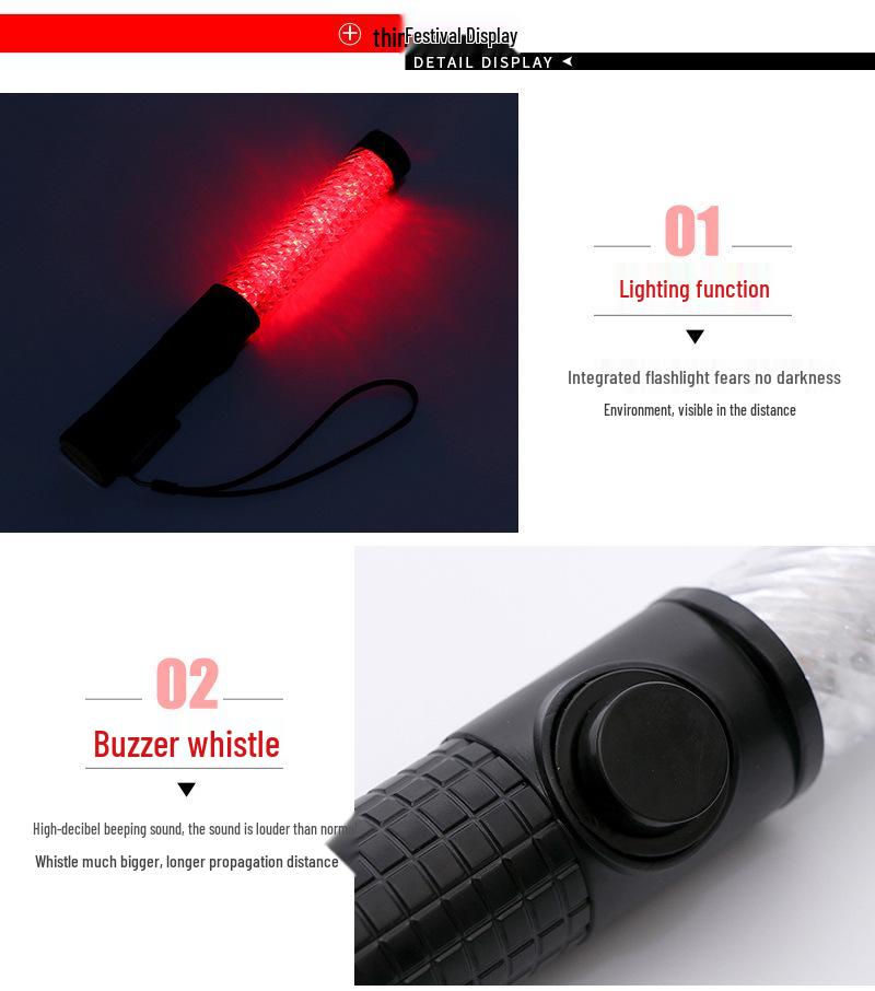 Rechargeable 29CM LED Glow Stick & Traffic Baton