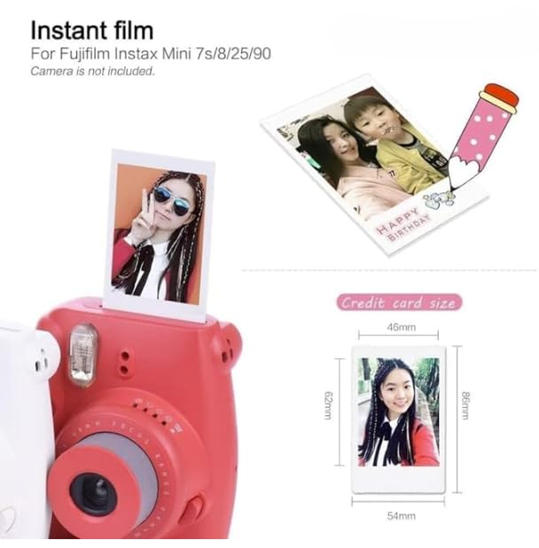 Fujifilm Instax Mini JP2 Instant Camera Film, 20-Pack (20-Pack) Card-Size Instax Film, Includes NEXURISE Original Cleaning Tissue