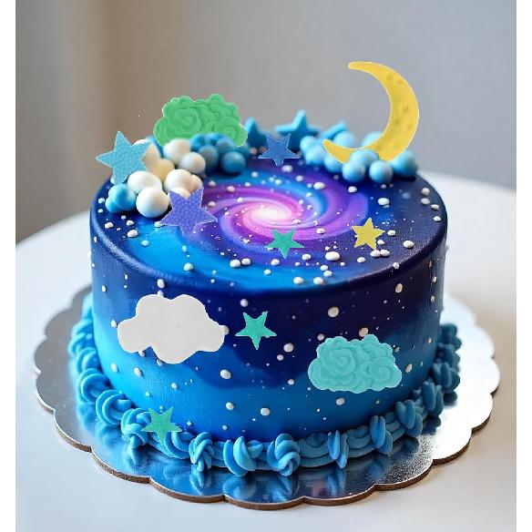 Moon Silicone Mold, 2Pcs Cloud Silicone Mold Star Moon Clouds Shaped for DIY Cake Cookie Candy Baking Sugar Fondant Cakes Decorating Candy Making