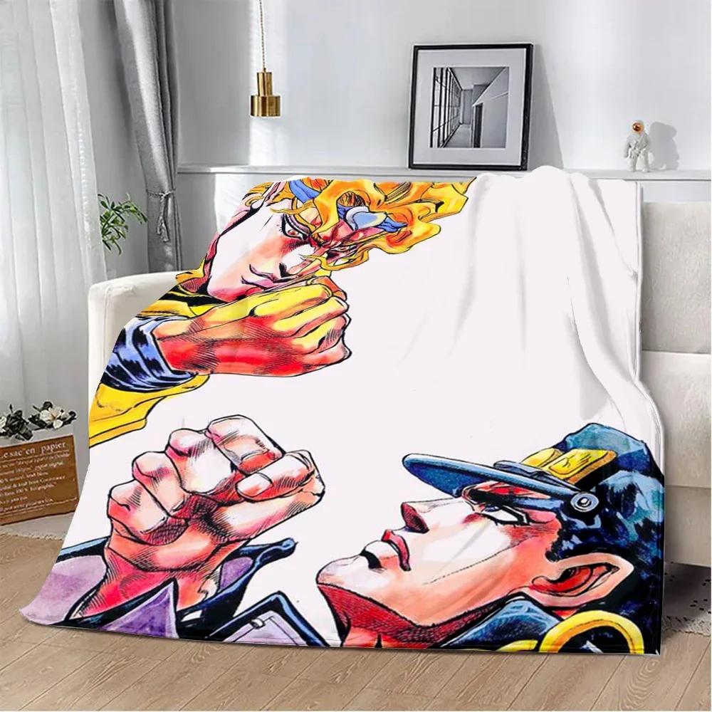 Новое 3D-печатное одеяло из аниме JoJo's Bizarre Пледы для пикника Теплое одеяло Мягкое и удобное одеяло Для дома Путешествий День рождения