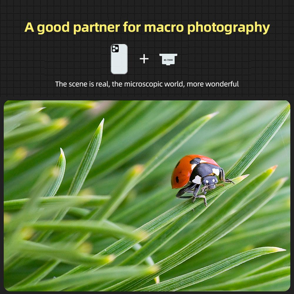 10X Universal Smartphone Macro Lens 4K Ultra High Definition Phone Camera Lens with Phone Clip