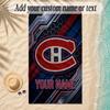 Пляжное полотенце Montreal Canadiens с индивидуальным именем и текстом, персонализированное, мягкое, для пляжа, бассейна, дома, декор, подарок