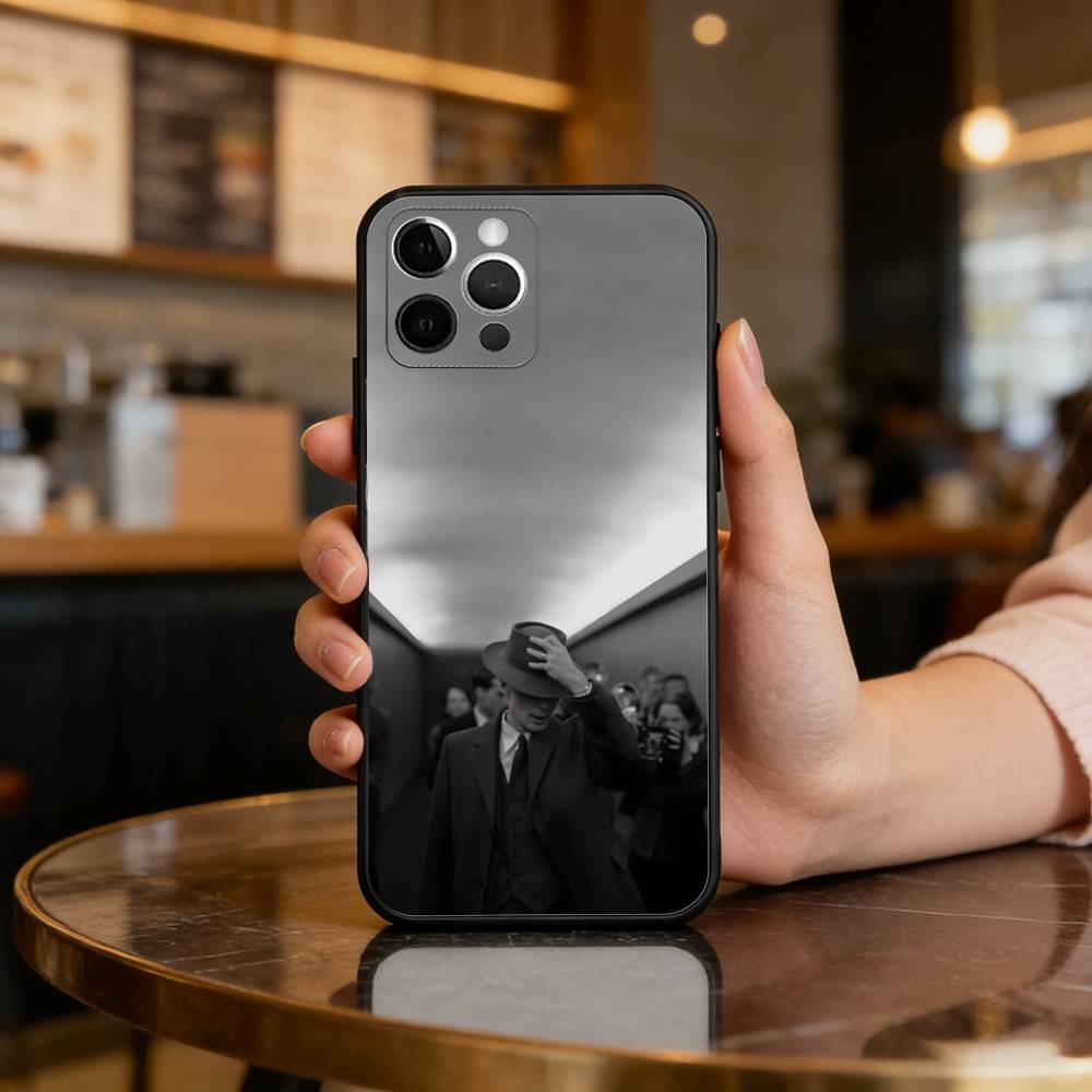 Чехол для телефона F-Film O-Oppenheimer Для iPhone 17,16,15,14,13,12,11 Plus,Pro Max, Мягкий Силиконовый Черный Чехол