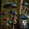 Mushroom Campanula Handmade Art Resin Mushroom Wind Chime Colorful Mushrooms For Outdoor Indoor Decor Patio Balcony Garden
