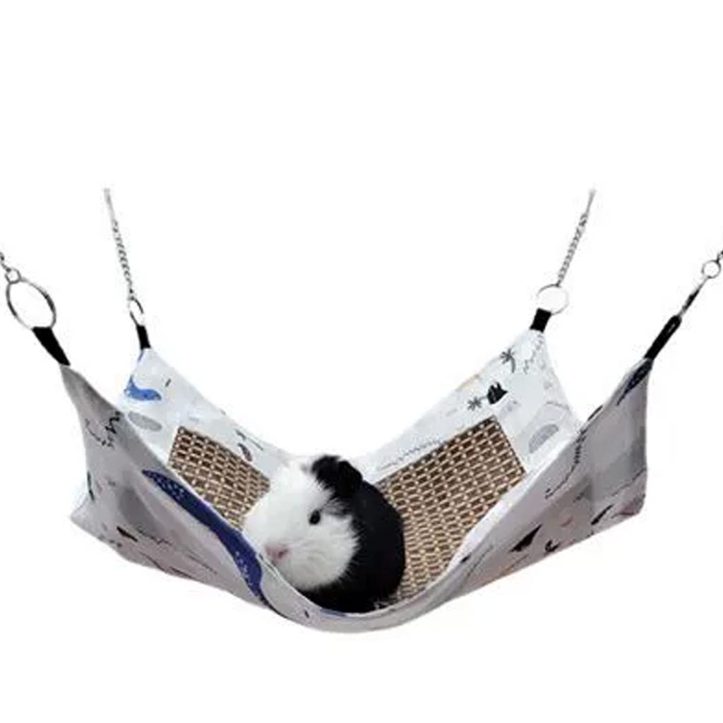 Small Animal Hammock Cooling Mat Summer Cooling Hamster Hammock for Hamster Cage Guinea Pig Rabbit Chinchilla Rodent