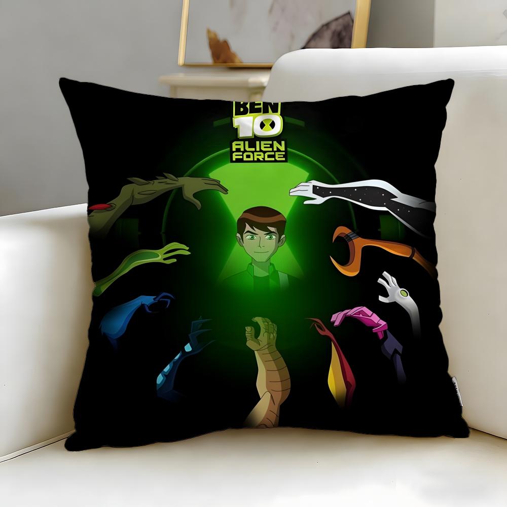 Классическая мультяшная наволочка Ben 10 Ultimate Alien Мягкая Легко стирается Подушка Универсальная для Дивана Кровати Путешествий и Офиса
