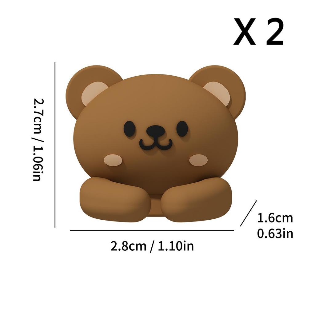 Cute Desktop Cable Organizer Holder Winder Clips Desk Self-Adhesive Mobile Phone Data Cable Management Wire Cord Holder