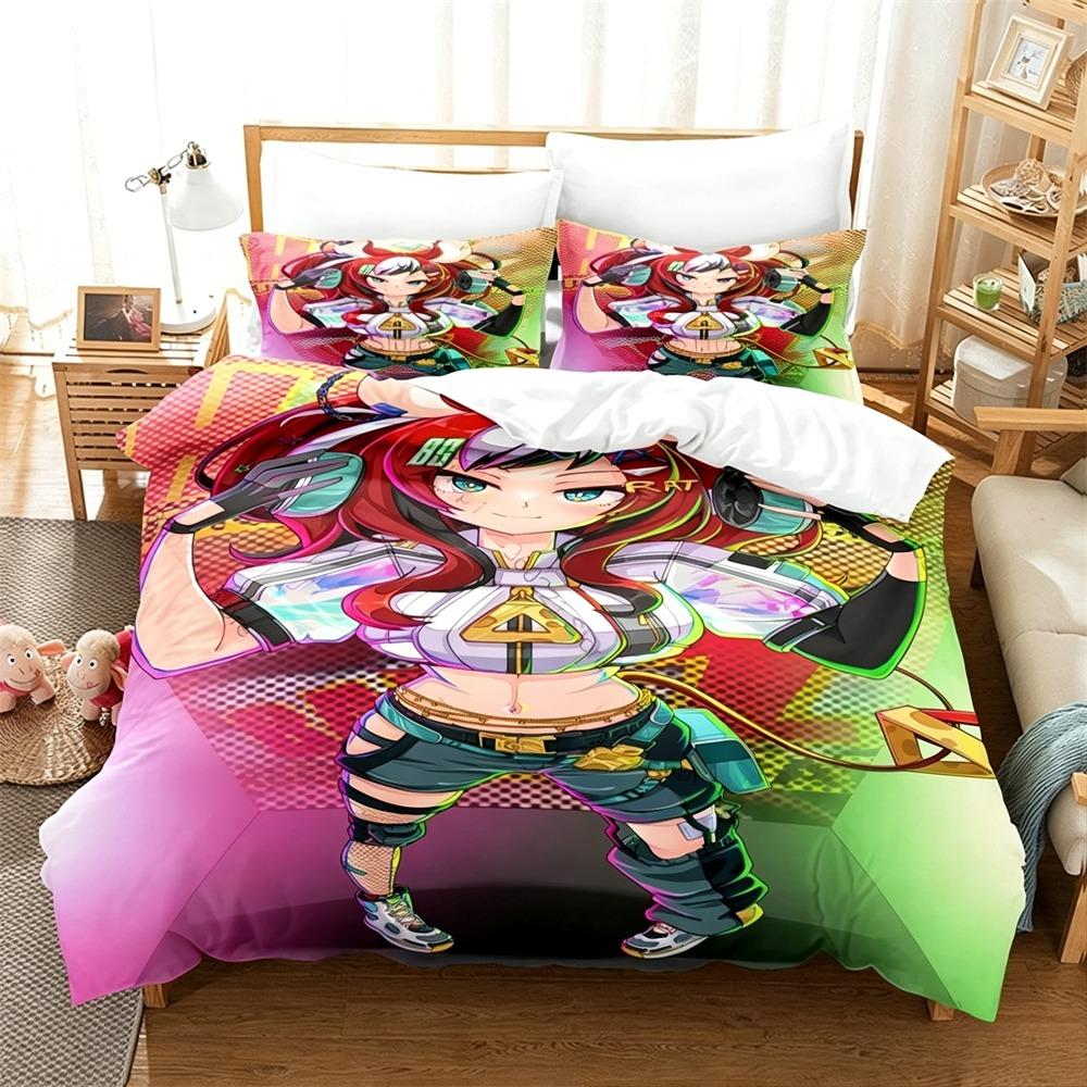 Hololive Hakos Baelz Bedding Set 2/3PCS Virtual Youtuber Duvet Cover Set For Fans Gift Bedroom Home Decor All Sizes