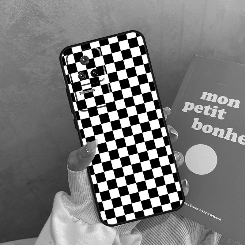 Чехол с клетчатым узором и полосками для Xiaomi 15 Ultra 13T 14T 15T 13 14 Pro 17 Pro Max POCO X7 Pro X5 X6 F5 F6 F7