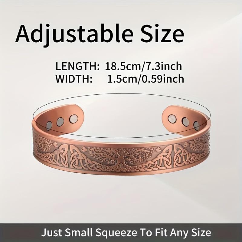 Men's Magnetic Bracelet Vintage Retro European and American Style Open Bracelet Women's Arthritis Bracelet