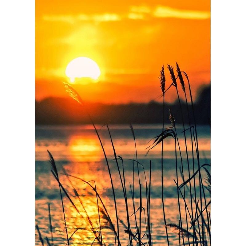 5D DIY алмазная живопись закат пейзаж Алмазная вышивка пейзаж вышивка крестом полная круглая дрель ремесла домашний декор подарок