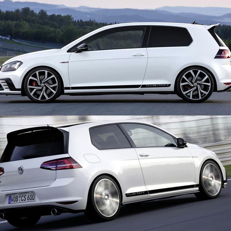 Наклейки на боковые двери автомобиля для Volkswagen VW Golf 7 MK7 Виниловая пленка Длинные полосы Наклейки Стайлинг автомобилей Тюнинг Автоаксессуары
