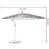 VidaXL Parasol de jardin avec mât en acier vert 246x246x230 cm, parasol, parasol d'extérieur, parasol de patio, parapluie, 4005076