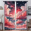 Шторы для гостиной Шторы Небо и Океан Кухонные Шторы 2 Части Хэллоуин Украшения Тюль для Спальни Разделительная Камера