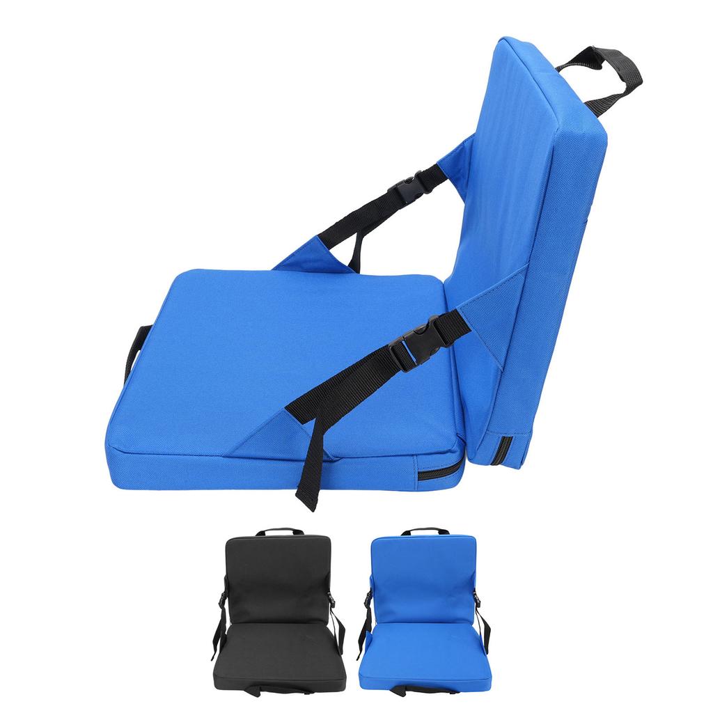 Folding Stadium Seat Cushion with Back Support Portable Handle Bleacher Cushion for Outdoor