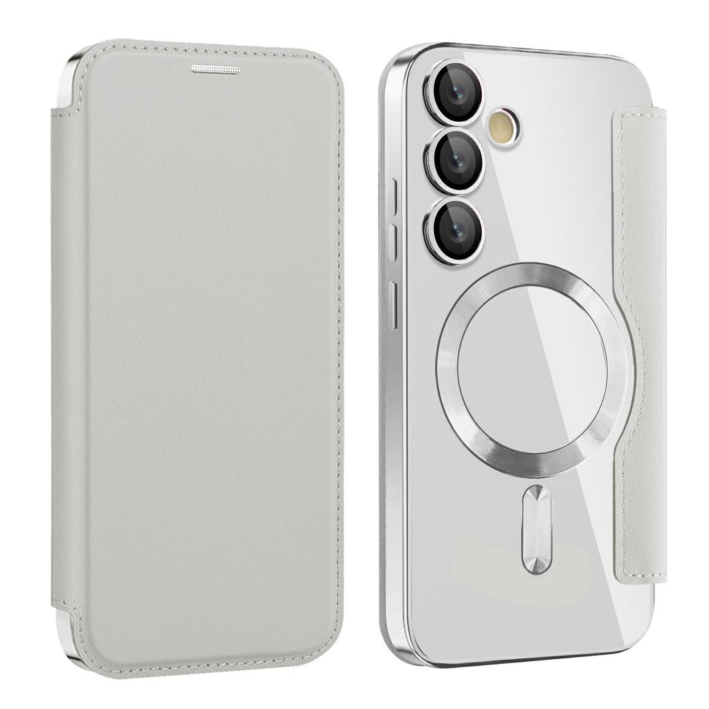 Чехол для Samsung Galaxy S24 FE, совместимый с MagSafe, держатель для карт с RFID-защитой, кожаная накладка на телефон