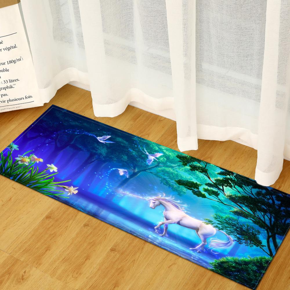 Unicorn Carpet Long Floor Mat Love Theme Doormat