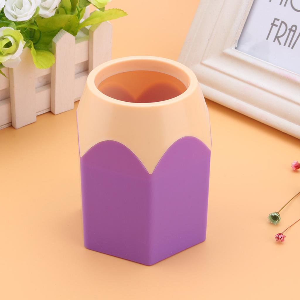 Креативный держатель для кистей для макияжа, ваза для ручек, карандашница, канцелярская коробка, настольный контейнер(фиолетовый)