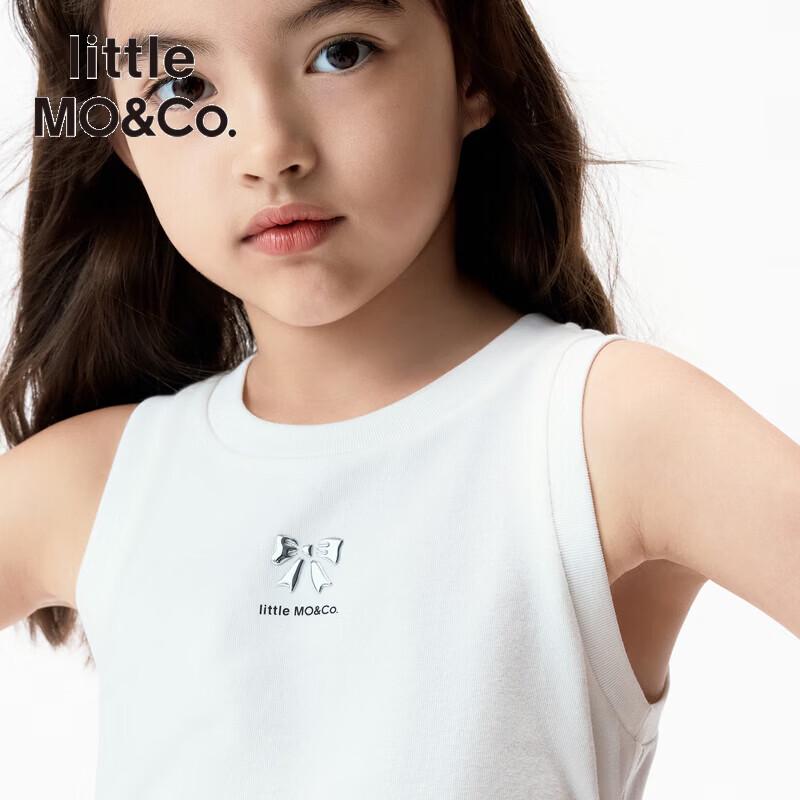 Little MO&Co. Girls' Antibacterial Bowknot Elastic Tank Top