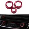 3Pcs Stereo Conditioner Knob Decorative Circle In-car Decor for BMW 1234 Series