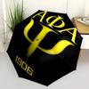 Складной зонт с принтом логотипа Alpha Phi Alpha, для улицы, отдыха и путешествий, прочная ткань зонта, подарок на день рождения и праздник
